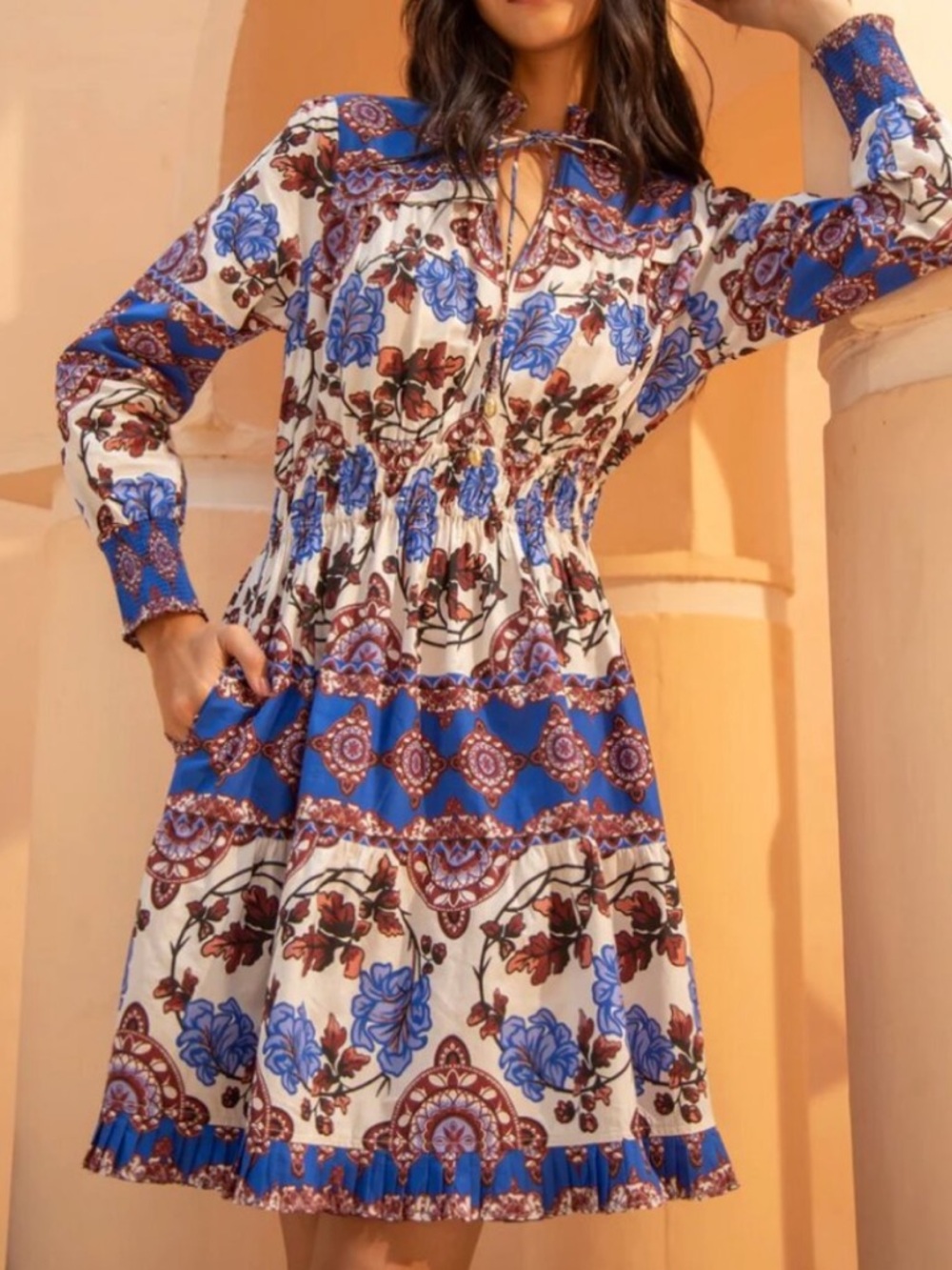 Beyond By Vera Alice Dress Atlas Cobalt Blue Size XS